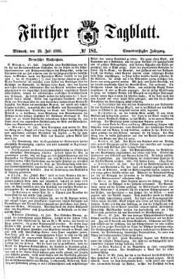 Fürther Tagblatt Mittwoch 29. Juli 1868