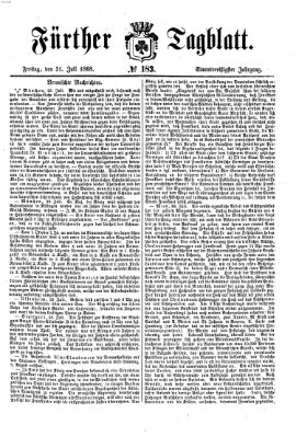 Fürther Tagblatt Freitag 31. Juli 1868