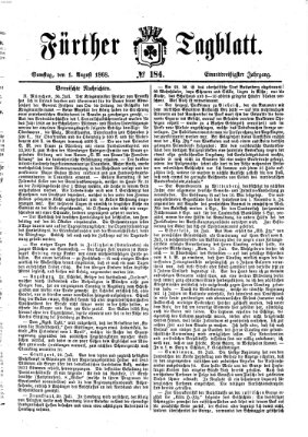 Fürther Tagblatt Samstag 1. August 1868