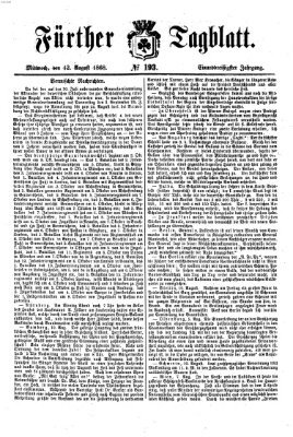 Fürther Tagblatt Mittwoch 12. August 1868