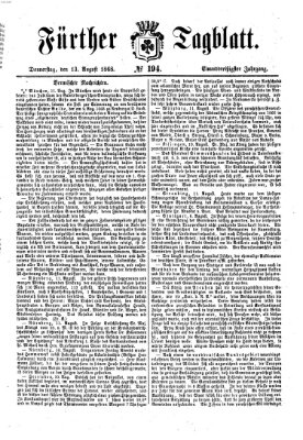 Fürther Tagblatt Donnerstag 13. August 1868