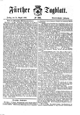 Fürther Tagblatt Freitag 21. August 1868