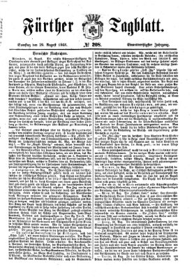 Fürther Tagblatt Samstag 29. August 1868