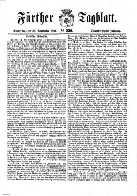 Fürther Tagblatt Donnerstag 24. September 1868