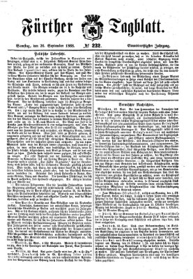 Fürther Tagblatt Samstag 26. September 1868