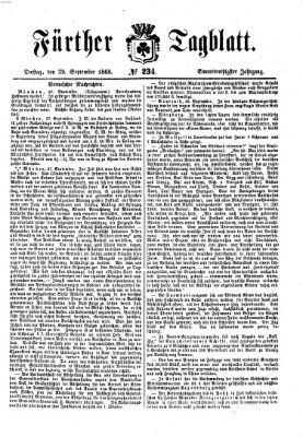 Fürther Tagblatt Dienstag 29. September 1868