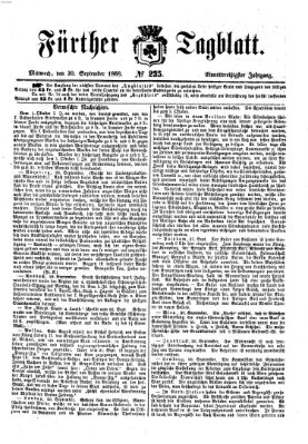 Fürther Tagblatt Mittwoch 30. September 1868