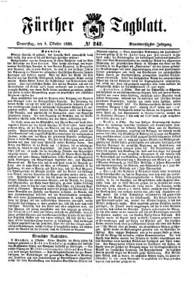 Fürther Tagblatt Donnerstag 8. Oktober 1868