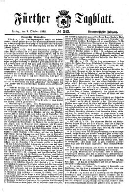 Fürther Tagblatt Freitag 9. Oktober 1868