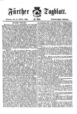 Fürther Tagblatt Sonntag 11. Oktober 1868