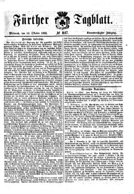 Fürther Tagblatt Mittwoch 14. Oktober 1868