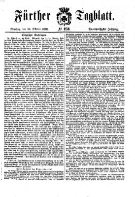 Fürther Tagblatt Samstag 24. Oktober 1868