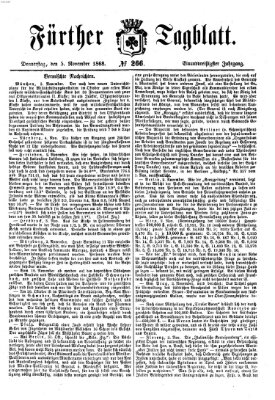 Fürther Tagblatt Donnerstag 5. November 1868