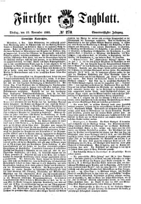 Fürther Tagblatt Dienstag 10. November 1868