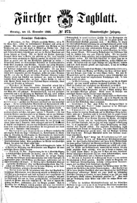 Fürther Tagblatt Sonntag 15. November 1868