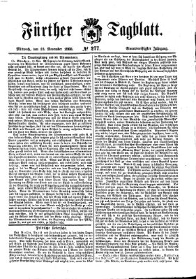 Fürther Tagblatt Mittwoch 18. November 1868