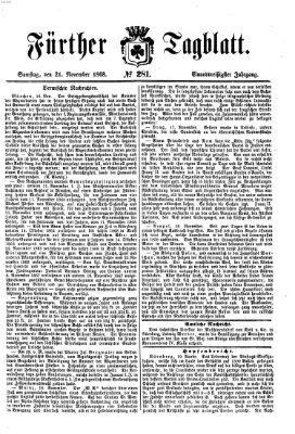 Fürther Tagblatt Samstag 21. November 1868