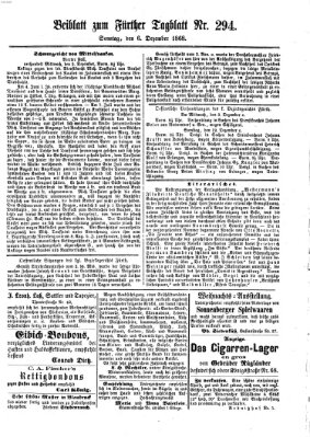 Fürther Tagblatt Sonntag 6. Dezember 1868