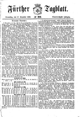 Fürther Tagblatt Donnerstag 17. Dezember 1868