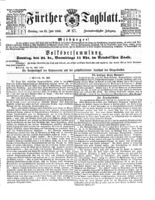 Fürther Tagblatt Sonntag 25. Juli 1869