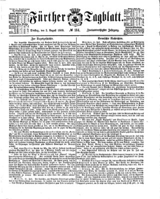 Fürther Tagblatt Dienstag 3. August 1869