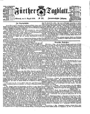 Fürther Tagblatt Mittwoch 11. August 1869