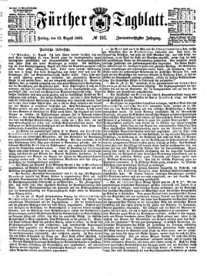 Fürther Tagblatt Freitag 13. August 1869