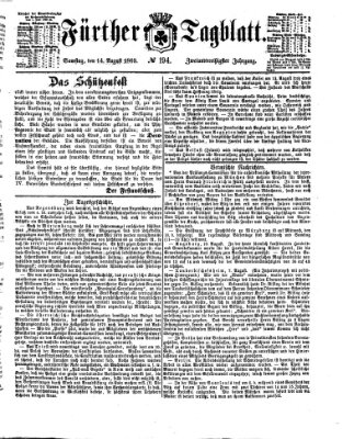 Fürther Tagblatt Samstag 14. August 1869