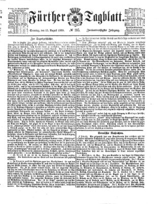 Fürther Tagblatt Sonntag 15. August 1869