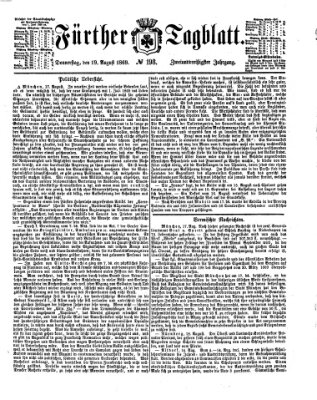 Fürther Tagblatt Donnerstag 19. August 1869