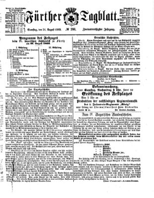 Fürther Tagblatt Samstag 21. August 1869