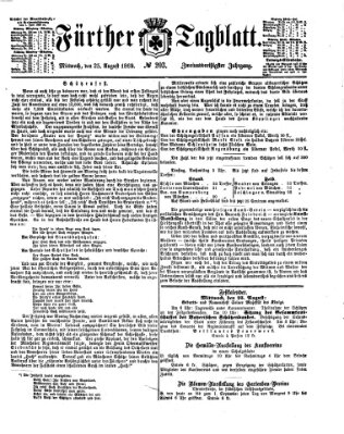 Fürther Tagblatt Mittwoch 25. August 1869