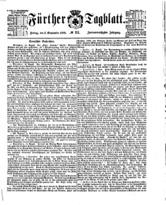 Fürther Tagblatt Freitag 3. September 1869