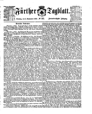 Fürther Tagblatt Sonntag 5. September 1869