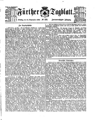 Fürther Tagblatt Dienstag 14. September 1869