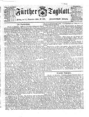 Fürther Tagblatt Freitag 17. September 1869