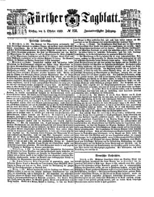 Fürther Tagblatt Dienstag 5. Oktober 1869