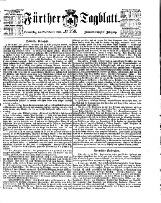 Fürther Tagblatt Donnerstag 28. Oktober 1869