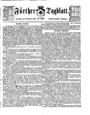 Fürther Tagblatt Samstag 30. Oktober 1869