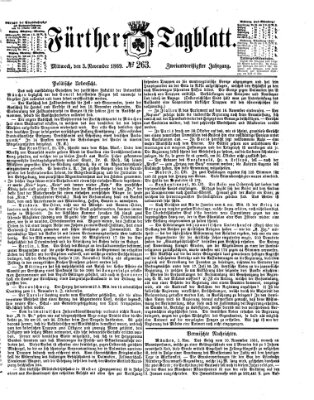 Fürther Tagblatt Mittwoch 3. November 1869