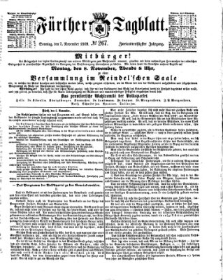 Fürther Tagblatt Sonntag 7. November 1869