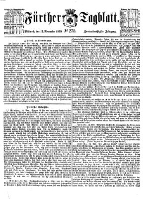 Fürther Tagblatt Mittwoch 17. November 1869