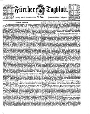 Fürther Tagblatt Freitag 19. November 1869