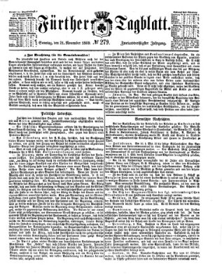 Fürther Tagblatt Sonntag 21. November 1869