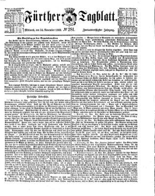 Fürther Tagblatt Mittwoch 24. November 1869