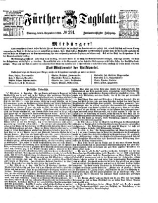 Fürther Tagblatt Sonntag 5. Dezember 1869