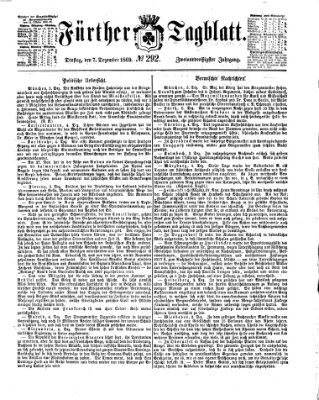 Fürther Tagblatt Dienstag 7. Dezember 1869