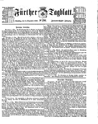 Fürther Tagblatt Samstag 11. Dezember 1869