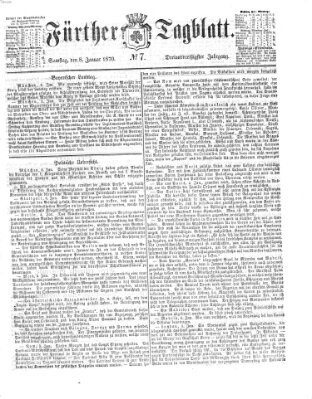 Fürther Tagblatt Samstag 8. Januar 1870