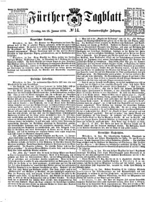 Fürther Tagblatt Sonntag 16. Januar 1870